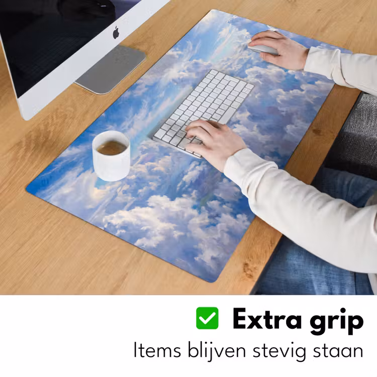 Wolken - Lucht - Natuur - Abstract - Blauw Muismat XXL klein -sfeer3