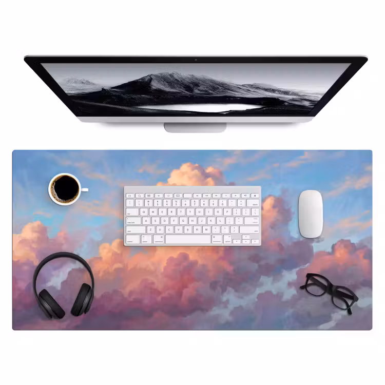 Wolken - Lucht - Natuur - Abstract - Kleurrijk Muismat XXL klein -3d