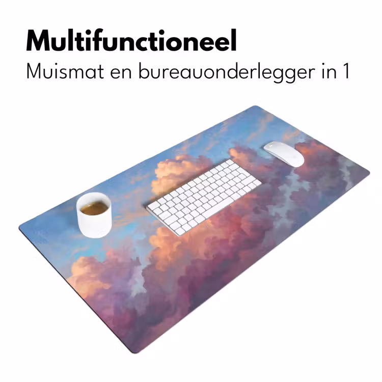 Wolken - Lucht - Natuur - Abstract - Kleurrijk Muismat XXL klein -sfeer4