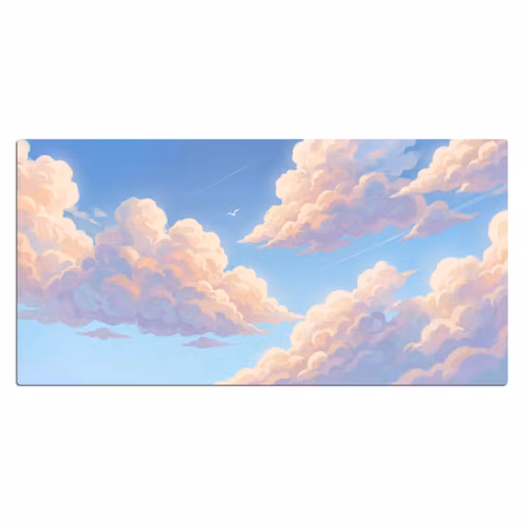 Wolken - Lucht - Natuur - Blauw Muismat XXL klein -3d_leeg