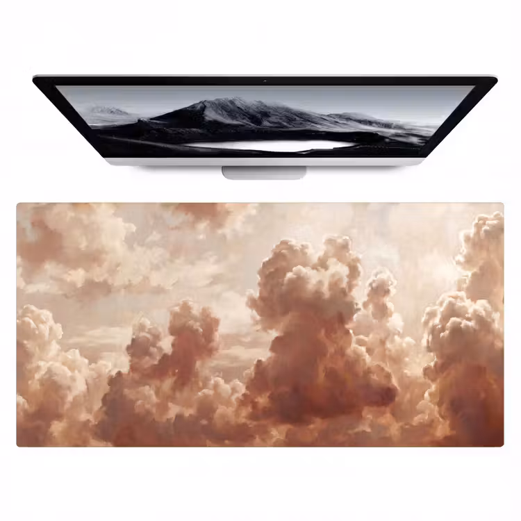 Wolken - Lucht - Natuur - Modern - Bruin Muismat XXL klein -zzz3d