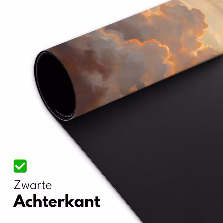 Wolken - Zonsondergang - Natuur - Abstract - Goud Muismat XXL klein -sfeer2