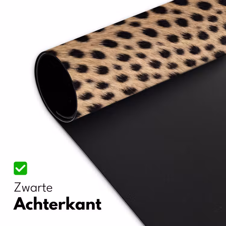 Vacht - Jachtluipaard - Zwart - Wit Muismat XXL klein -sfeer2