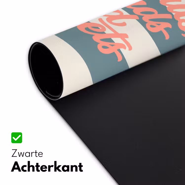Cocktails - Strepen - Blauw - Koraal Muismat XXL klein -sfeer2