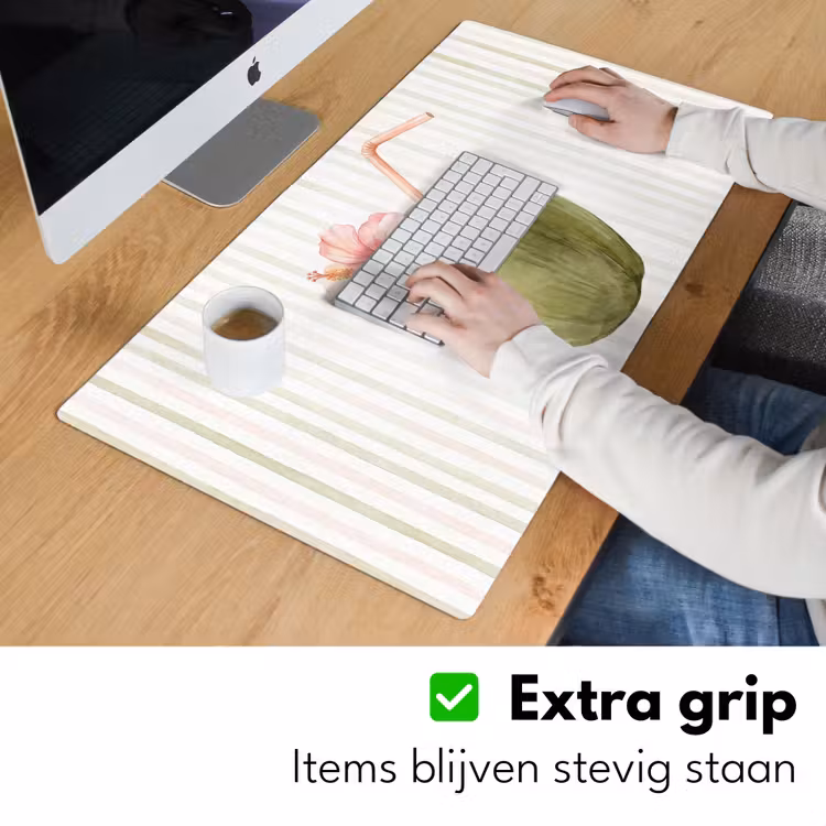 Kokosnoot - Drank - Tropisch - Illustratie - Zomer Muismat XXL klein -sfeer3