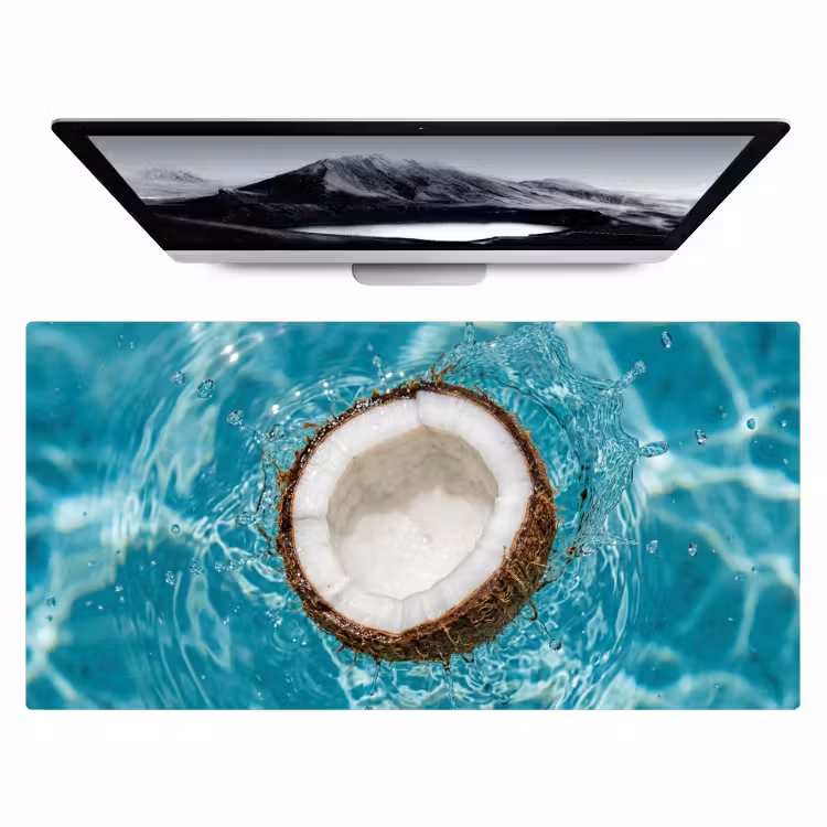 Kokosnoot - Water - Wit Muismat XXL klein -zzz3d