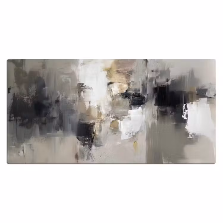 Kleurenpalet - Penseelstreken - Beige - Nevelig Muismat XXL klein -3d_leeg