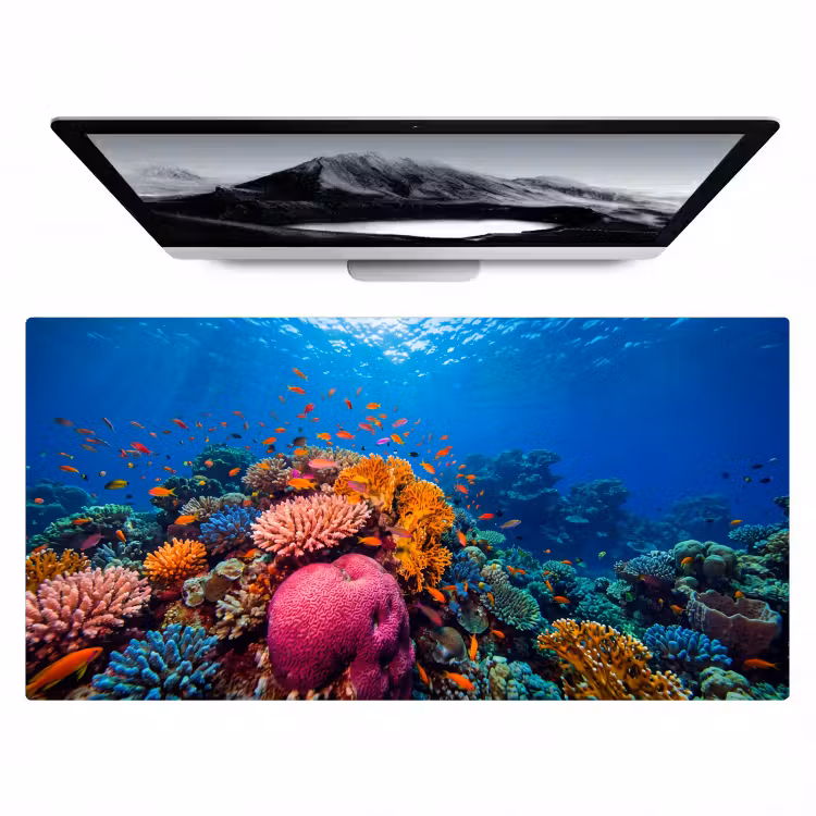 Koraal - Vissen - Oceaan - Natuur - Kleurrijk Muismat XXL klein -zzz3d