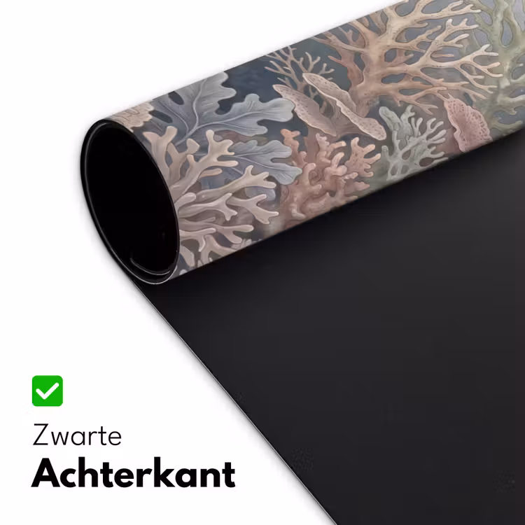 Koraal - Zeeleven - Onderwater - Illustratie - Natuur Muismat XXL klein -sfeer2