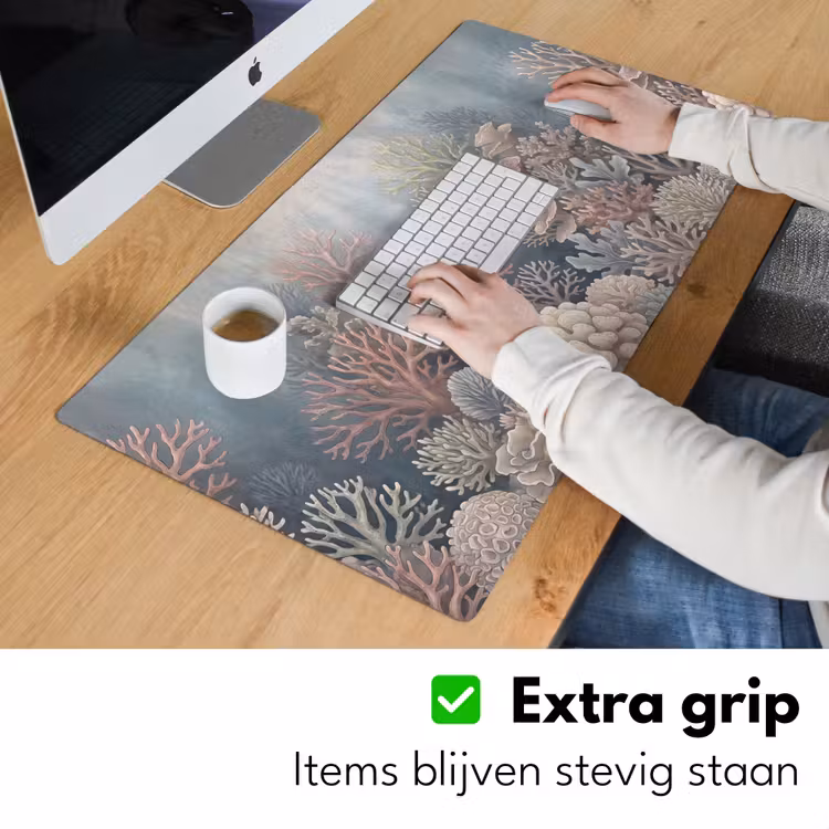 Koraal - Zeeleven - Onderwater - Illustratie - Natuur Muismat XXL klein -sfeer3