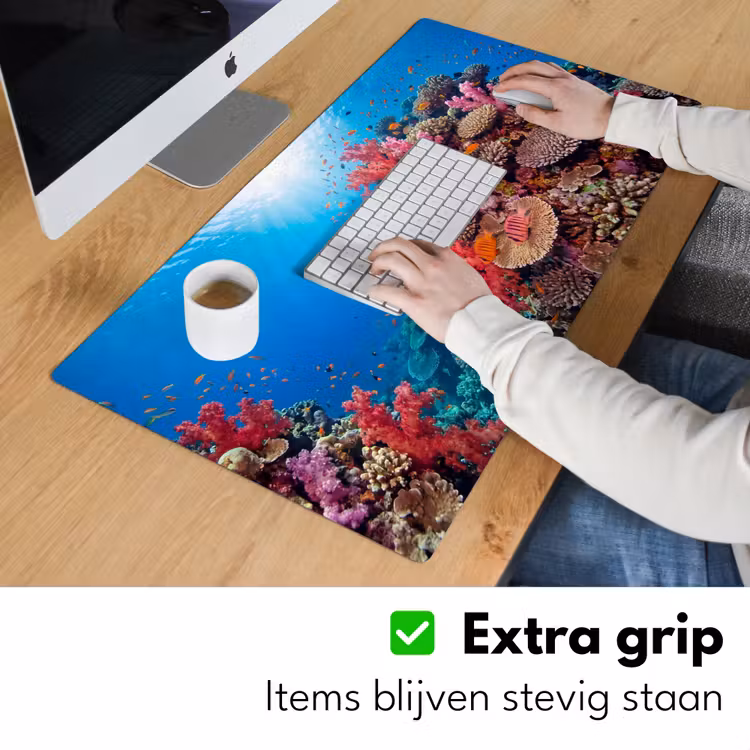 Koraalrif - Vissen - Onderwater - Tropisch - Rood Muismat XXL klein -sfeer3