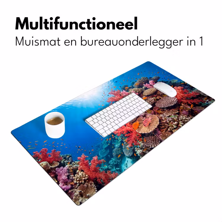 Koraalrif - Vissen - Onderwater - Tropisch - Rood Muismat XXL klein -sfeer4