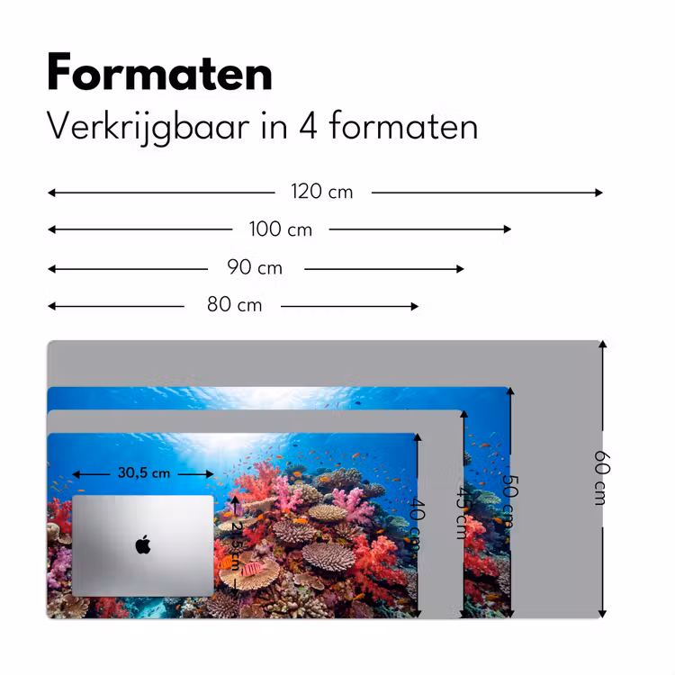 Koraalrif - Vissen - Onderwater - Tropisch - Rood Muismat XXL klein -sfeer5