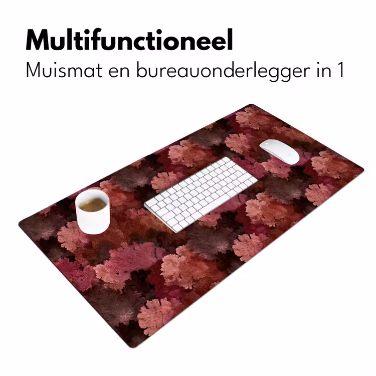 Koraal - Textuur - Kleurrijk Muismat XXL klein 681 -sfeer4