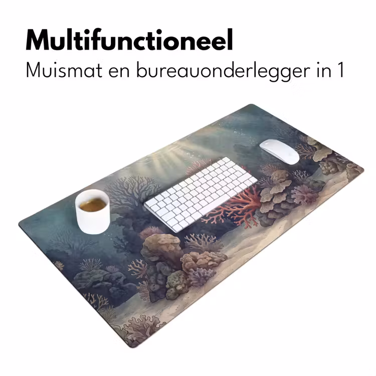 Koraal - Onderwater - Natuur - Roze Muismat XXL klein -sfeer4