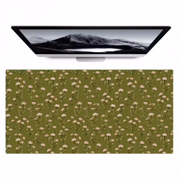 Landelijk - Bloemen - Groen Muismat XXL klein 681 -zzz3d