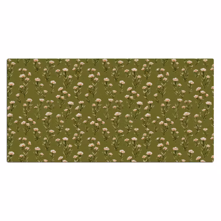 Landelijk - Bloemen - Groen Muismat XXL klein 681 -3d_leeg