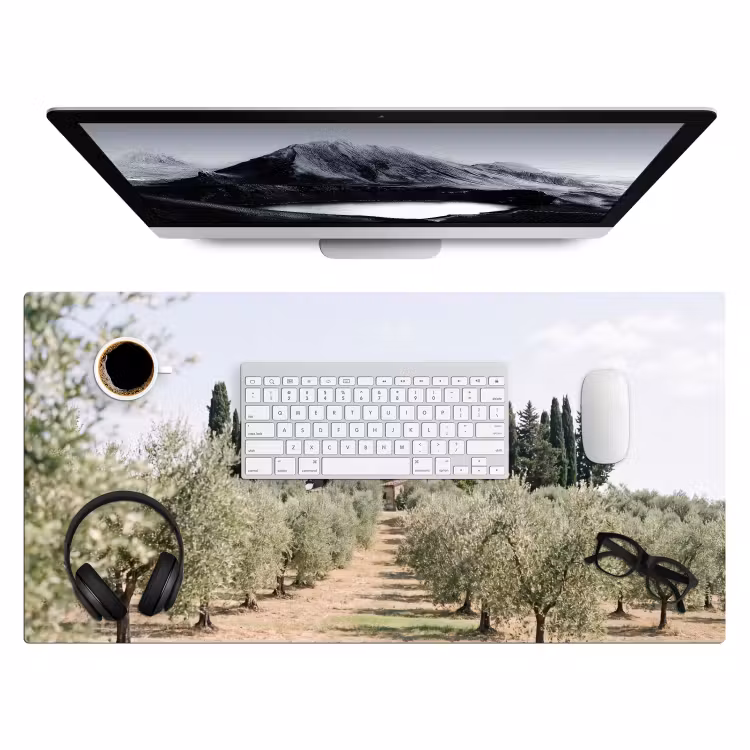 Desk Mat - Country house - olive tree - orchard - Landhuis - olijfboom - gaard Muismat XXL klein