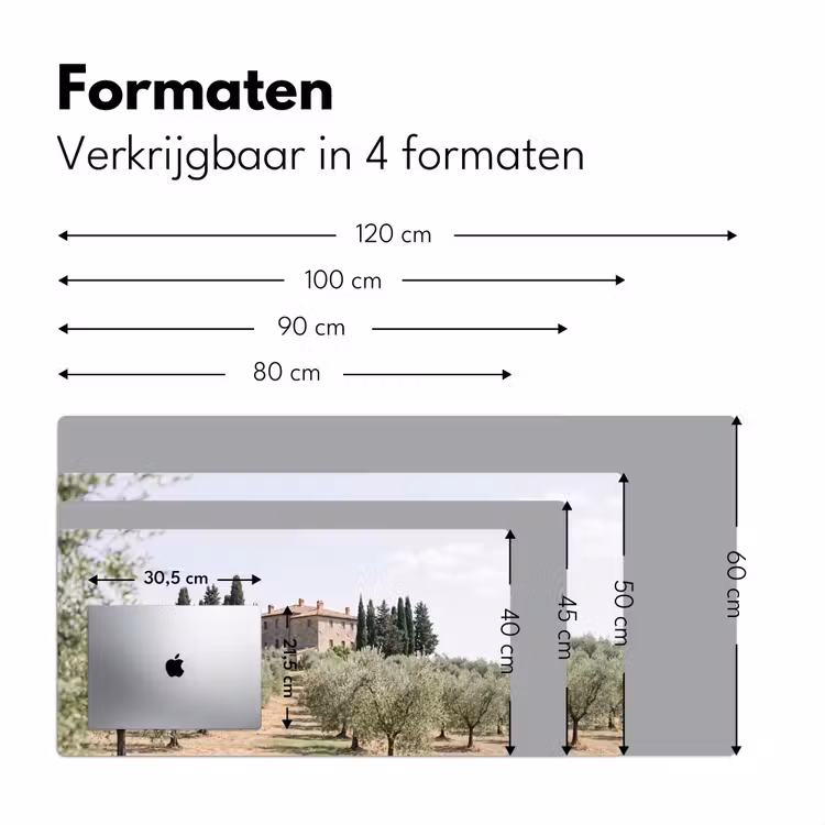 Desk Mat - Country house - olive tree - orchard - Landhuis - olijfboom - gaard Muismat XXL klein