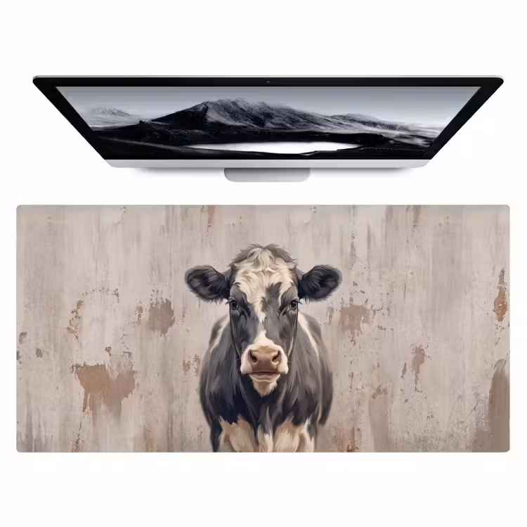 Koe - Portret - Dieren - Modern Muismat XXL klein -zzz3d