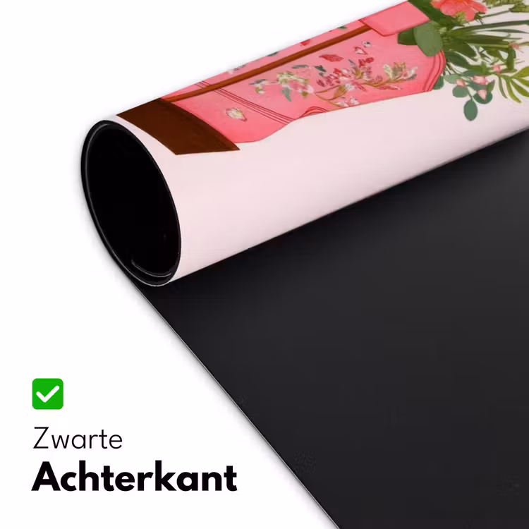 Cowboylaarzen - Roze - Boeket - Bloemen Muismat XXL klein -sfeer2