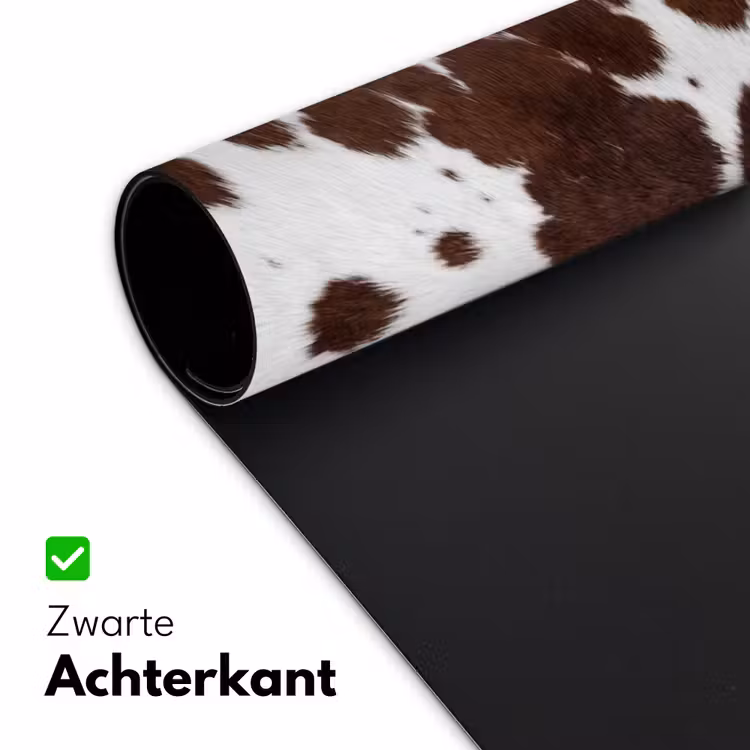 Koeienhuid - Klassiek - Bruin Muismat XXL klein -sfeer2