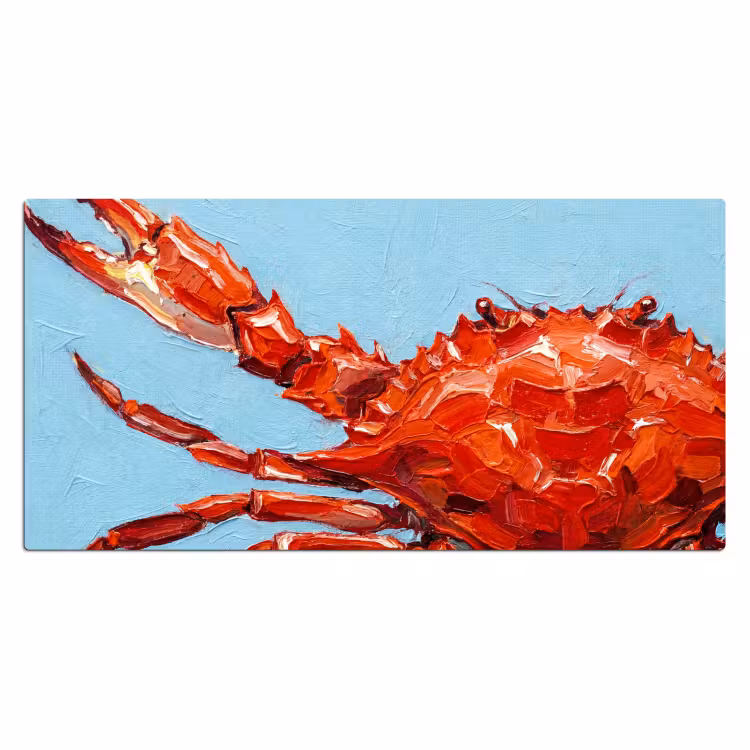 Krab - Zee - Dieren - Abstract - Rood Muismat XXL klein -3d_leeg