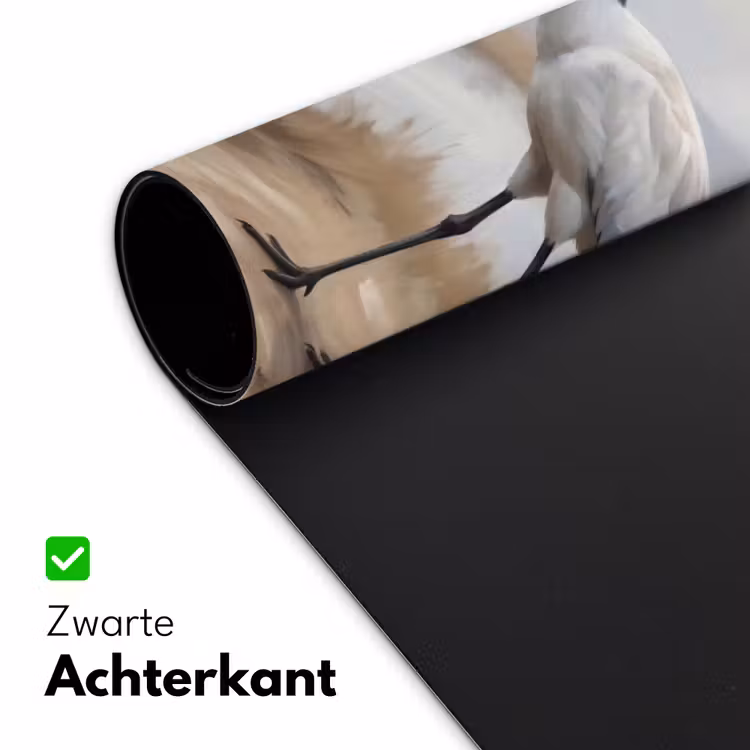 Kraanvogel - Natuur - Realistisch Muismat XXL klein -sfeer2