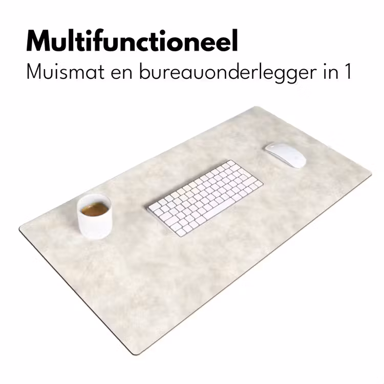 Crèmebeige - Marmer - Aders Muismat XXL klein 681 -sfeer4
