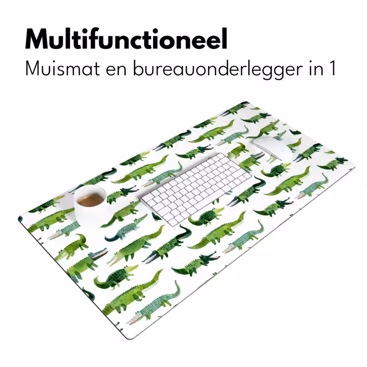 krokodillen - Speels - Groen Muismat XXL klein 681 -sfeer4