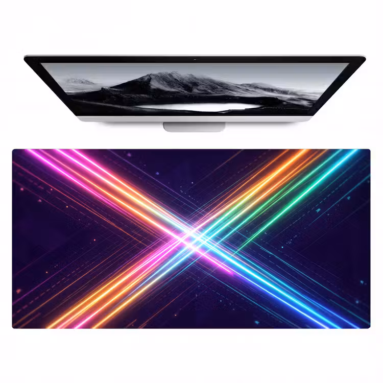 Kruisen - Lasterstralen - Neon Muismat XXL klein -zzz3d
