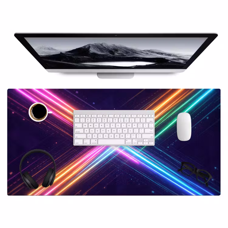 Kruisen - Lasterstralen - Neon Muismat XXL klein -3d