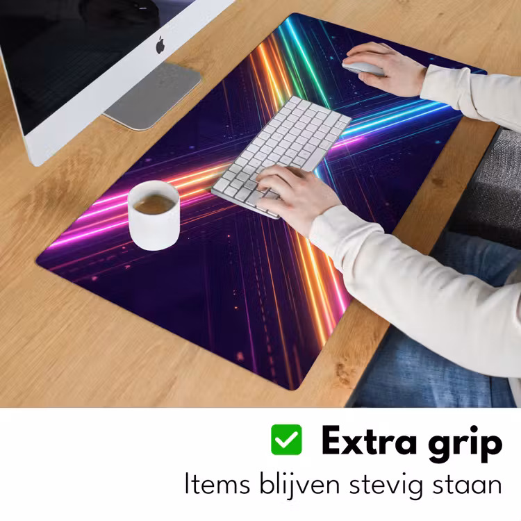 Kruisen - Lasterstralen - Neon Muismat XXL klein -sfeer3
