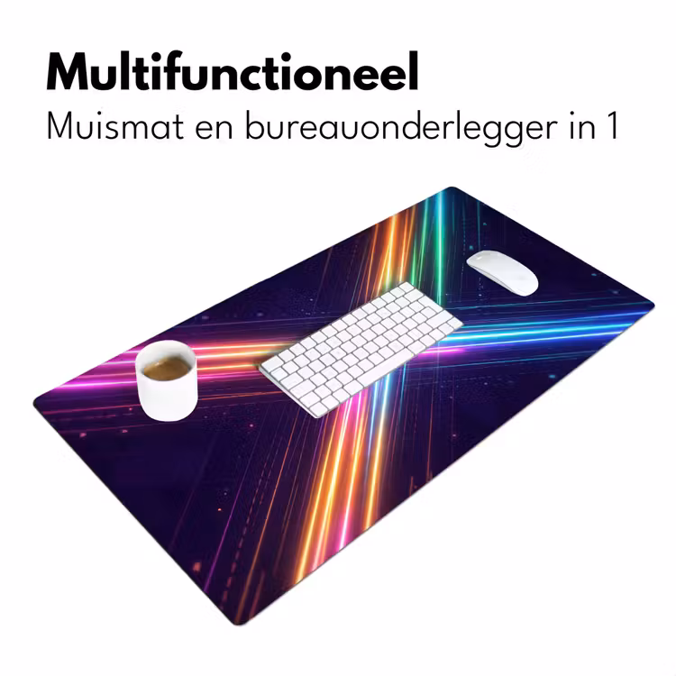 Kruisen - Lasterstralen - Neon Muismat XXL klein -sfeer4