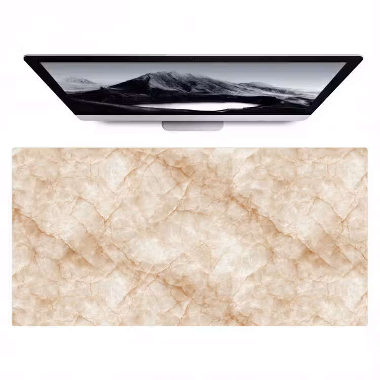 Kristalstructuur - Bruin - Marmer Muismat XXL klein 681 -zzz3d