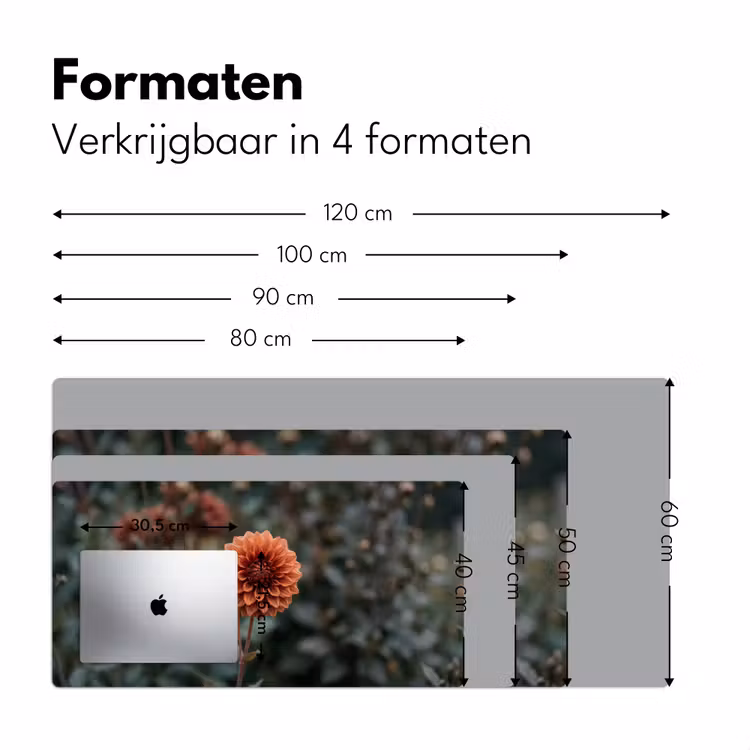 Dahlia - Bloem - Natuur - Sfeervol Muismat XXL klein -sfeer5