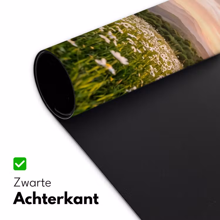 Madelief - Veld - Heuvels - Groen Muismat XXL klein -sfeer2