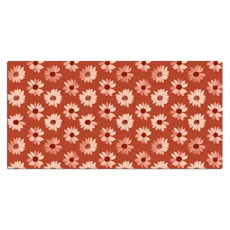 Madelief - Retro - Terracotta Muismat XXL klein 681 -3d_leeg