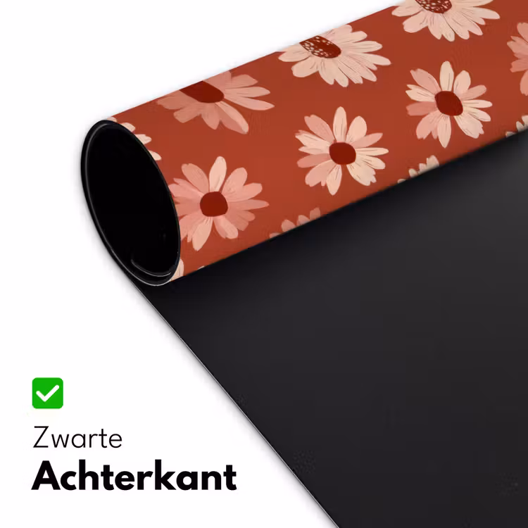 Madelief - Retro - Terracotta Muismat XXL klein 681 -sfeer2