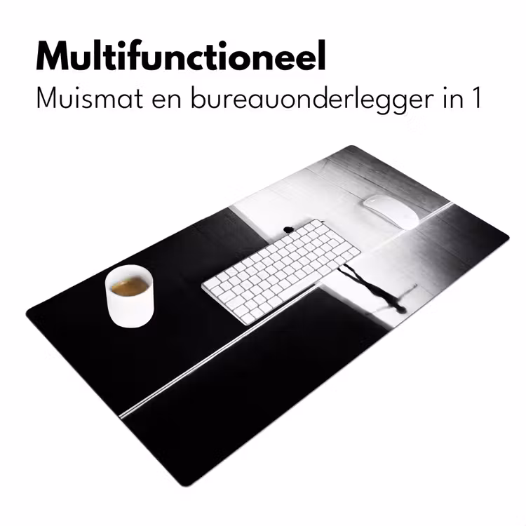 Danser - Silhouette - Kunst - Modern - Zwart-wit Muismat XXL klein -sfeer4