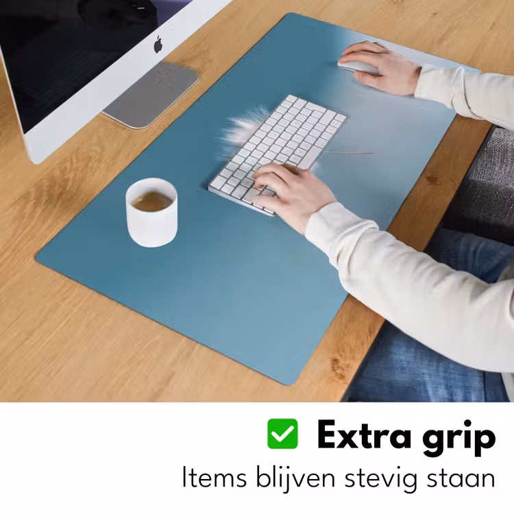 Paardenbloempluisje - Blauw - Lucht Muismat XXL klein -sfeer3