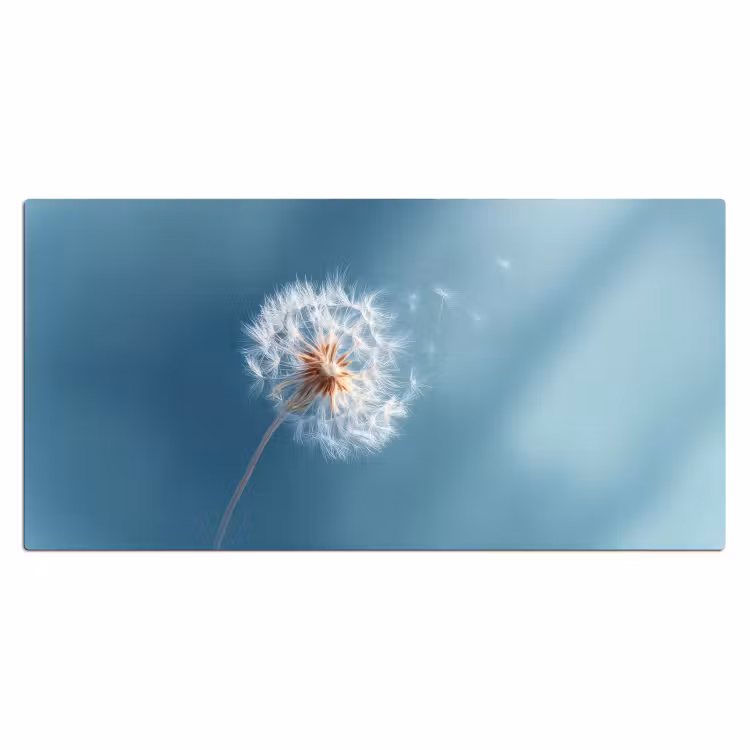 Paardenbloem - Wind - Blauw Muismat XXL klein -3d_leeg