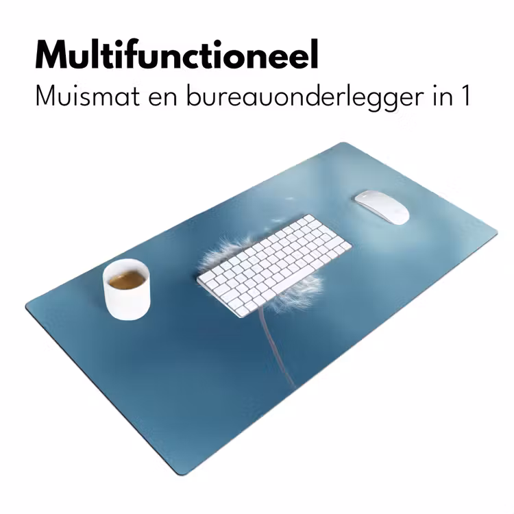 Paardenbloem - Wind - Blauw Muismat XXL klein -sfeer4
