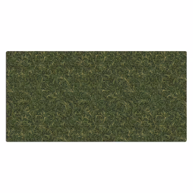 Donker - Groen - Krullend - Botanisch Muismat XXL klein 681 -3d_leeg