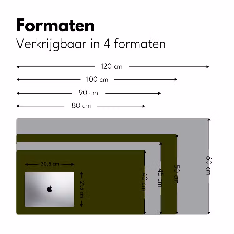 Dark - Olive - Groen Muismat XXL klein 681 -sfeer5