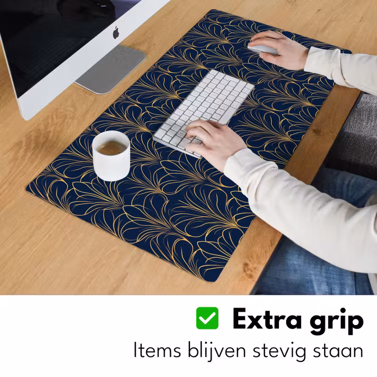 Deco - Waaier - Blauw Muismat XXL klein 681 -sfeer3