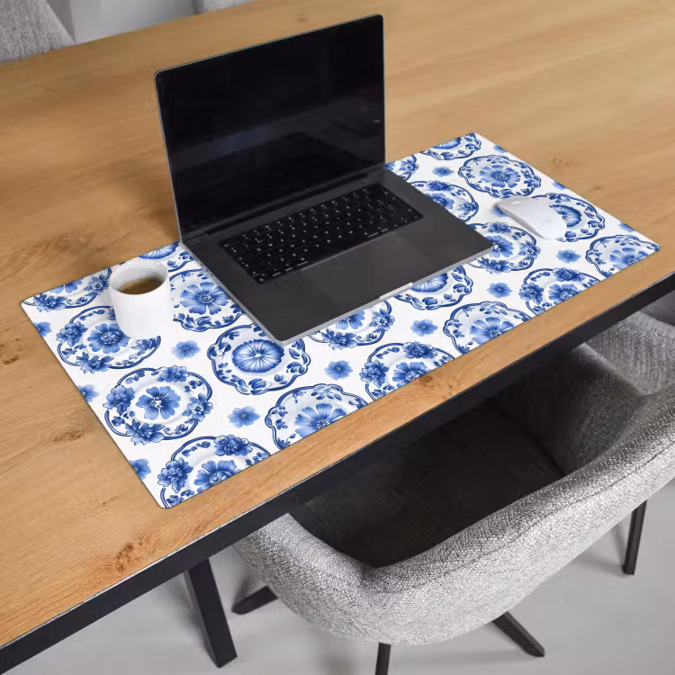 Sierborden - Bloemen - Blauw Muismat XXL klein 681 -sfeer1