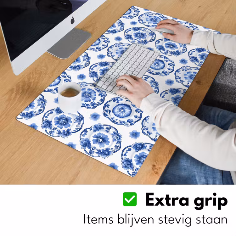 Sierborden - Bloemen - Blauw Muismat XXL klein 681 -sfeer3