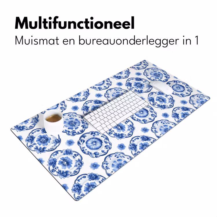 Sierborden - Bloemen - Blauw Muismat XXL klein 681 -sfeer4