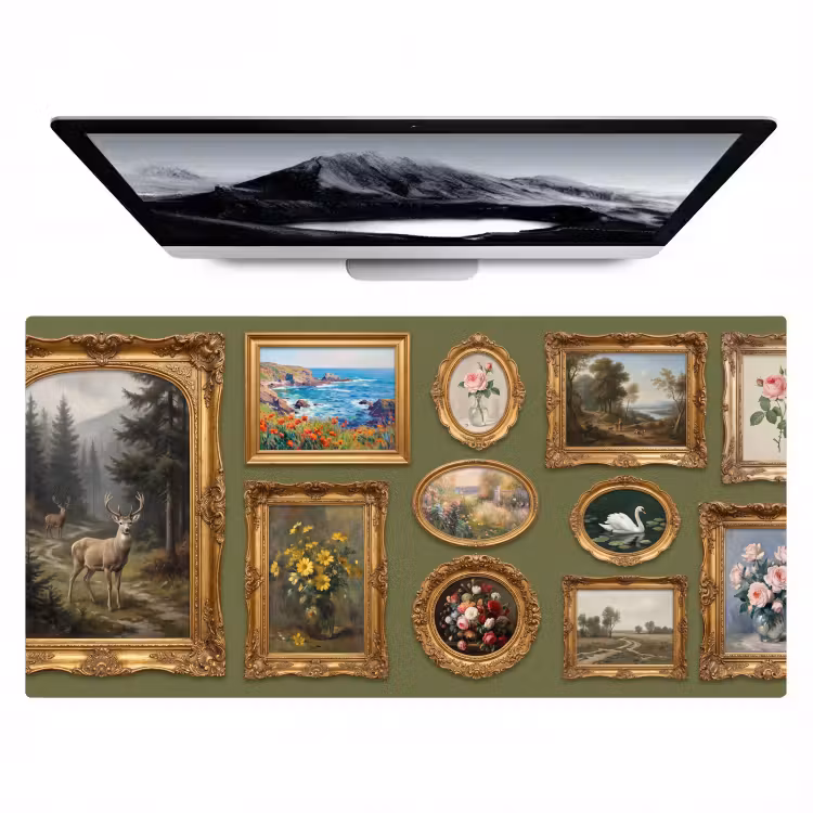 Hert - Bos - Natuur - Klassiek - Dieren Muismat XXL klein -zzz3d